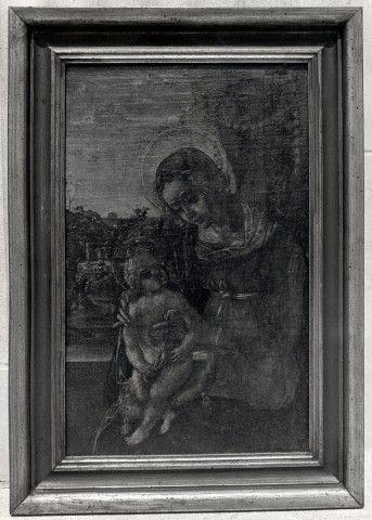 Anonimo — Pinturicchio (Pinturicchio/ Pintoricchio) - scuola - sec. XV - Madonna con Bambino — insieme